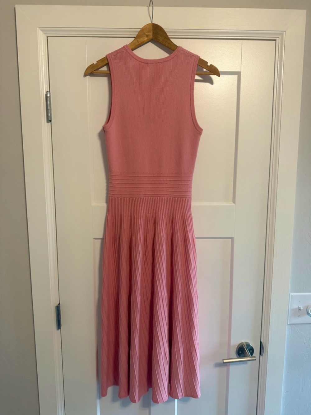 Pink Sleeveless Pleated Dress - Elegant Everyday - Picture 14 of 16